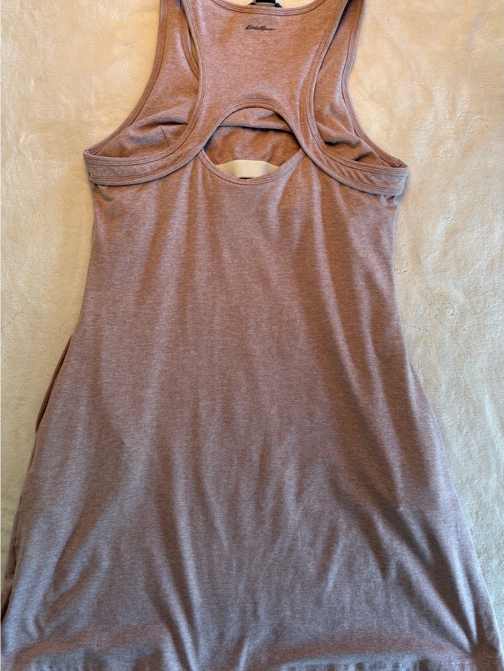 Eddie Bauer | M | Mauve Racerback Tank Active Dress Pockets Built in Bra - Picture 2 of 9